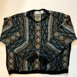 Vintage 90's men's Irvine Park "coogi" type textured sweater | 3XL